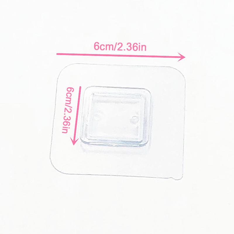 1Pcs Wall Self Adhesive Hook Transparent Wire Shelf Wall Mount Sticker Sided Fixing Patch For Kitchen Bathroom Gadget