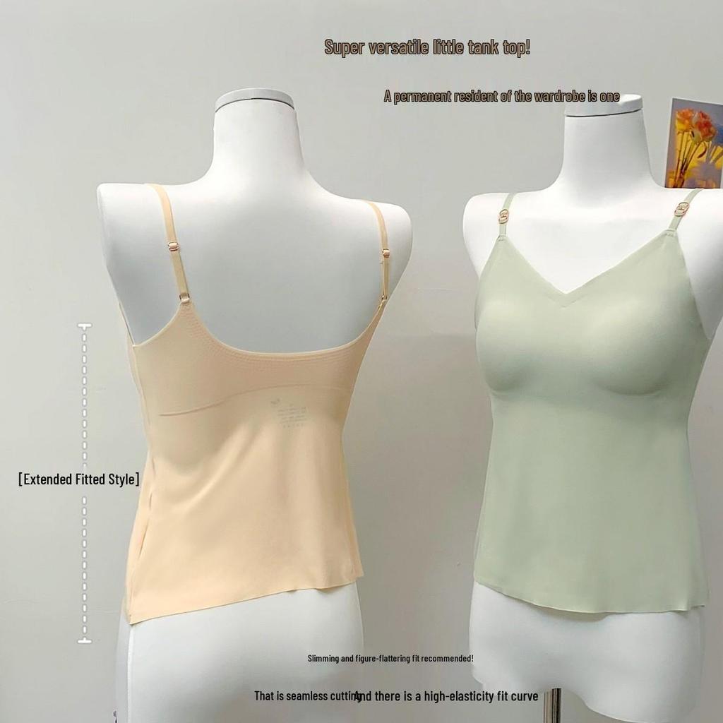 Kamizelka damska głęboko wycięta w kształcie litery V, upiększająca skórę - Wygodna, przyjazna dla skóry, bezszwowa kamizelka z wyjmowanymi wkładkami masującymi