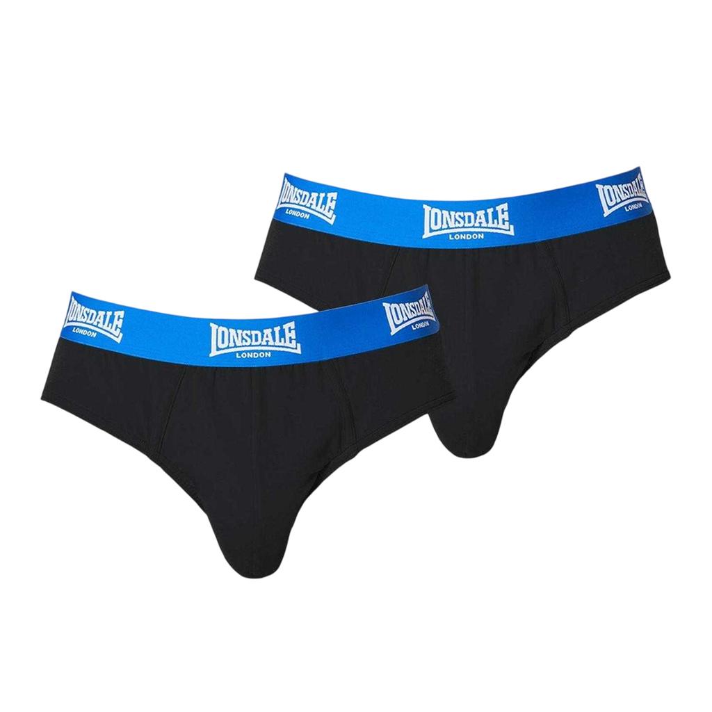 Lonsdale Mens Contrast Waistband Briefs (Pack of 2)