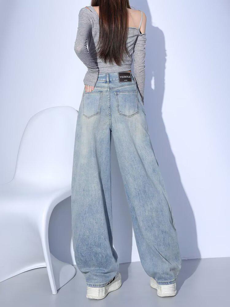 Women's Light Scimitar Jeans: Spring/Autumn 2025 Pear-Shaped Slimming Wide-Leg Pants