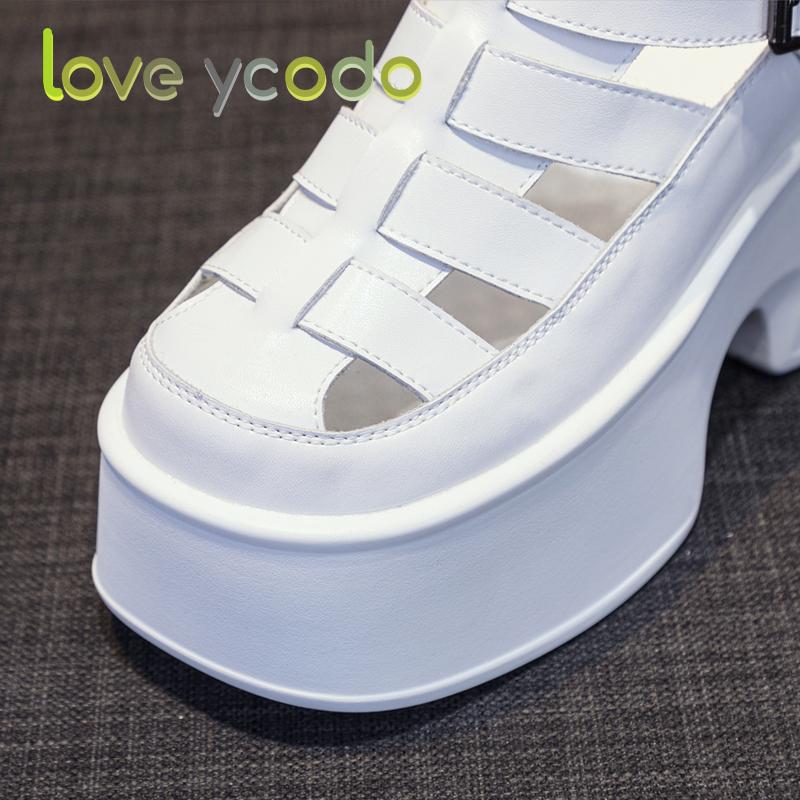 love ycodo Επώνυμα γυναικεία και φοιτητικά καλοκαιρινά σανδάλια από φυσικό δέρμα με χοντρές σόλες