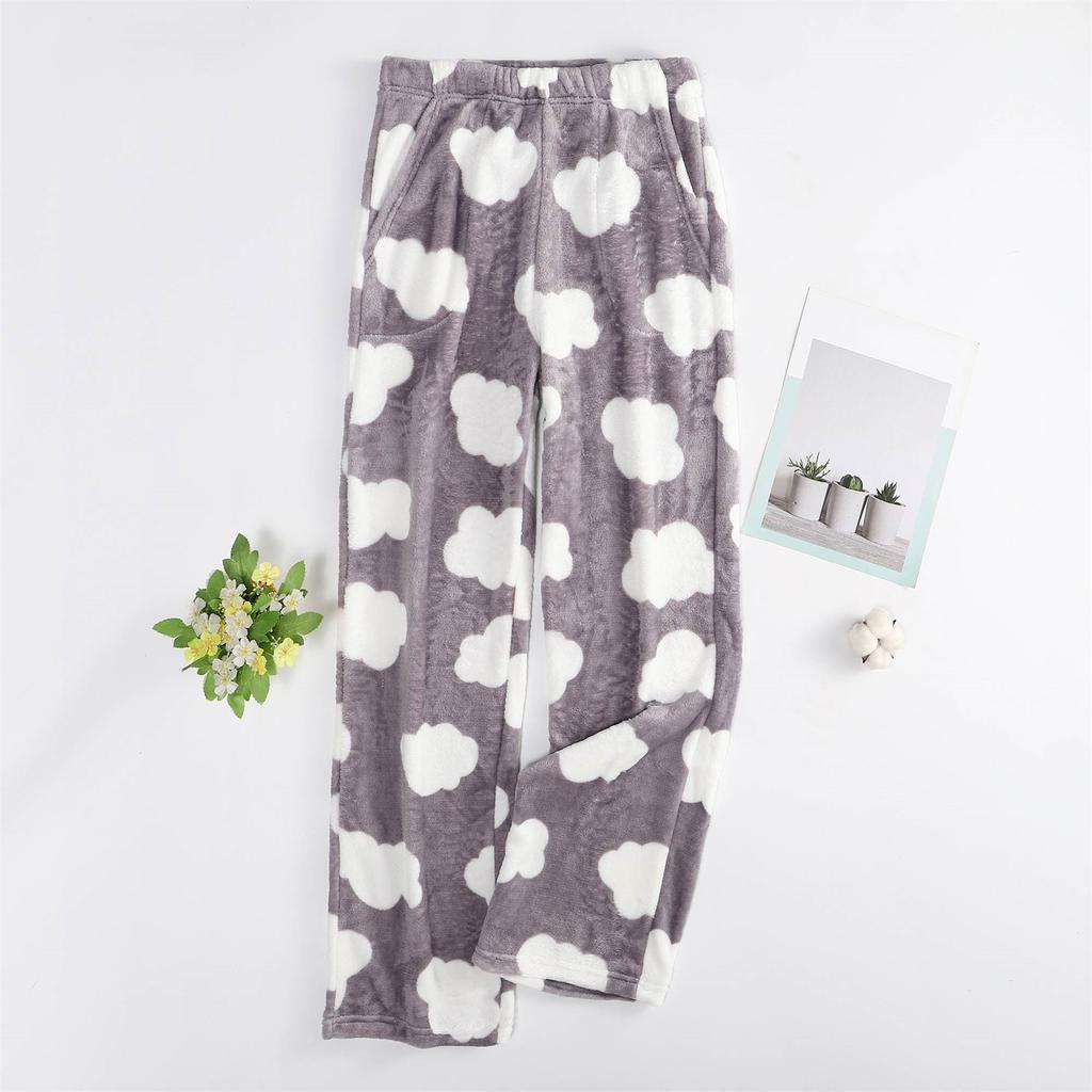 Women's Star Plaid Pajama Pants with Two Pockets, Soft Cozy Sleep Bottoms