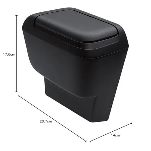 Tsuchiya Yac Car Model Specification Toyota 90 Series Noah Voxy Exclusive Side Box Trash Can for Driver Seat Black 5.2 gallons SY-NV14