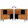 Sideboard with Shelf Brown 80 x 33 x 75 cm Solid Mango Wood
