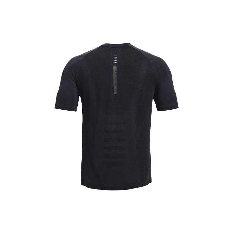 Men's Under Armour Vanish Seamless Logo Pattern Loose Round Neck Short Sleeve Gray 1361356-016