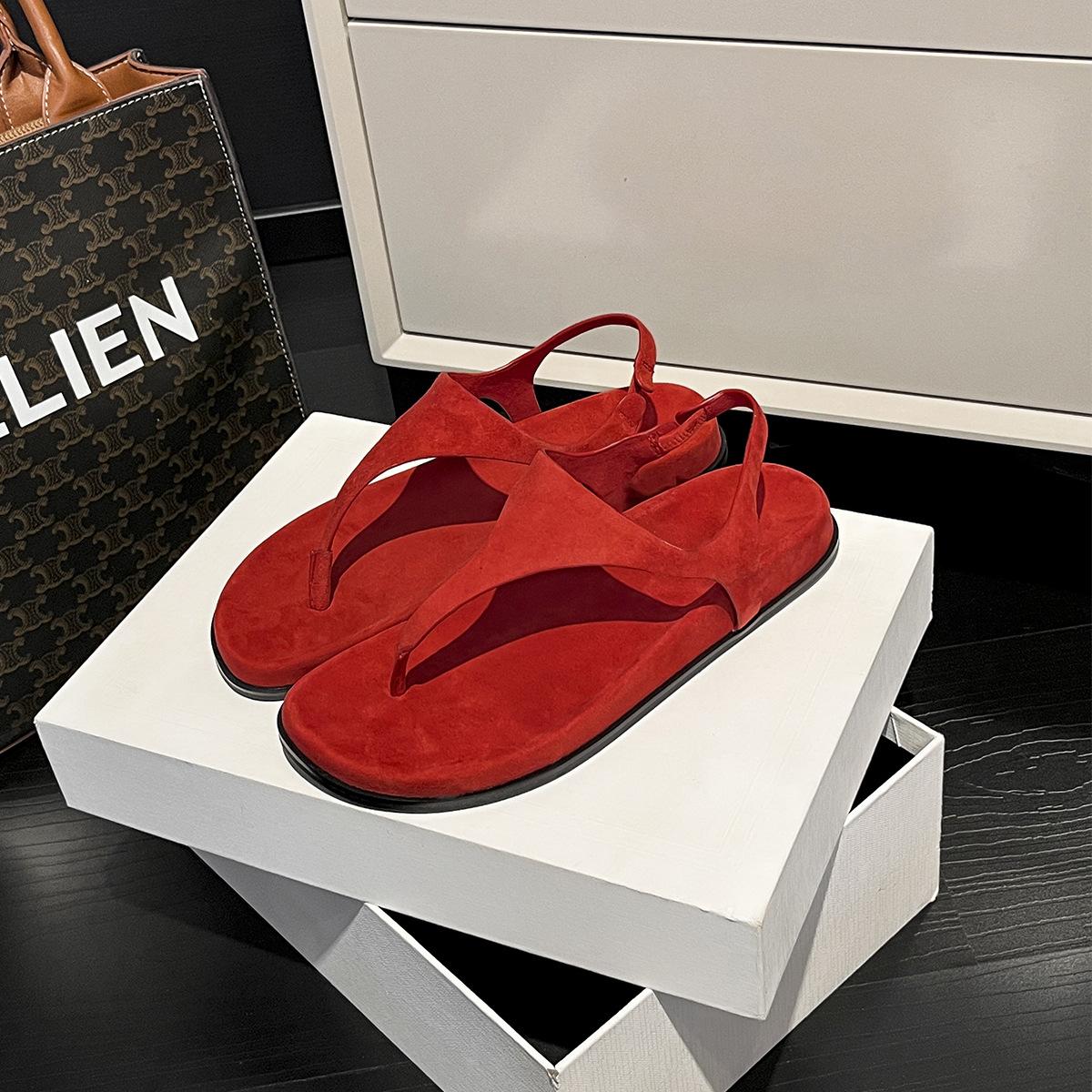 

Скоростная версия штатива~ ретро туфли-балетки женские красные шлепанцы для улицы с юбкой, для отпуска, пляжные, римские туфли 39 красный