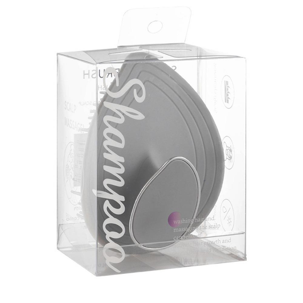 

Пластикова щітка для шампуню Легкий гребінець для миття волосся Новий масажний гребінець для шкіри голови Скрабер Щітки для ванни сірий