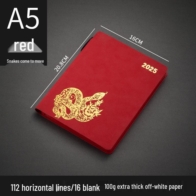 Customizable Sheepskin Notebook with Pen & Free Engraving - Company Logo 2025 Diary, A6/A5/B