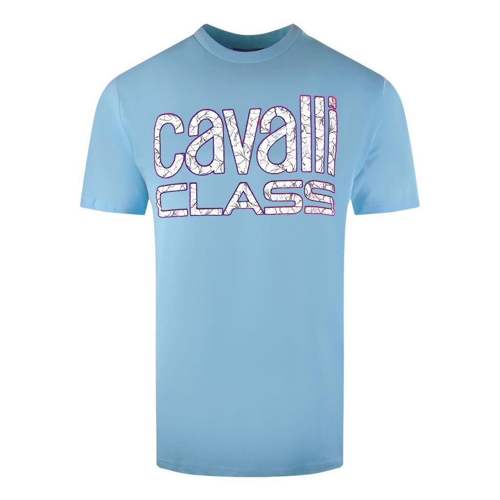 Cavalli Class Mens Floral Logo T-Shirt