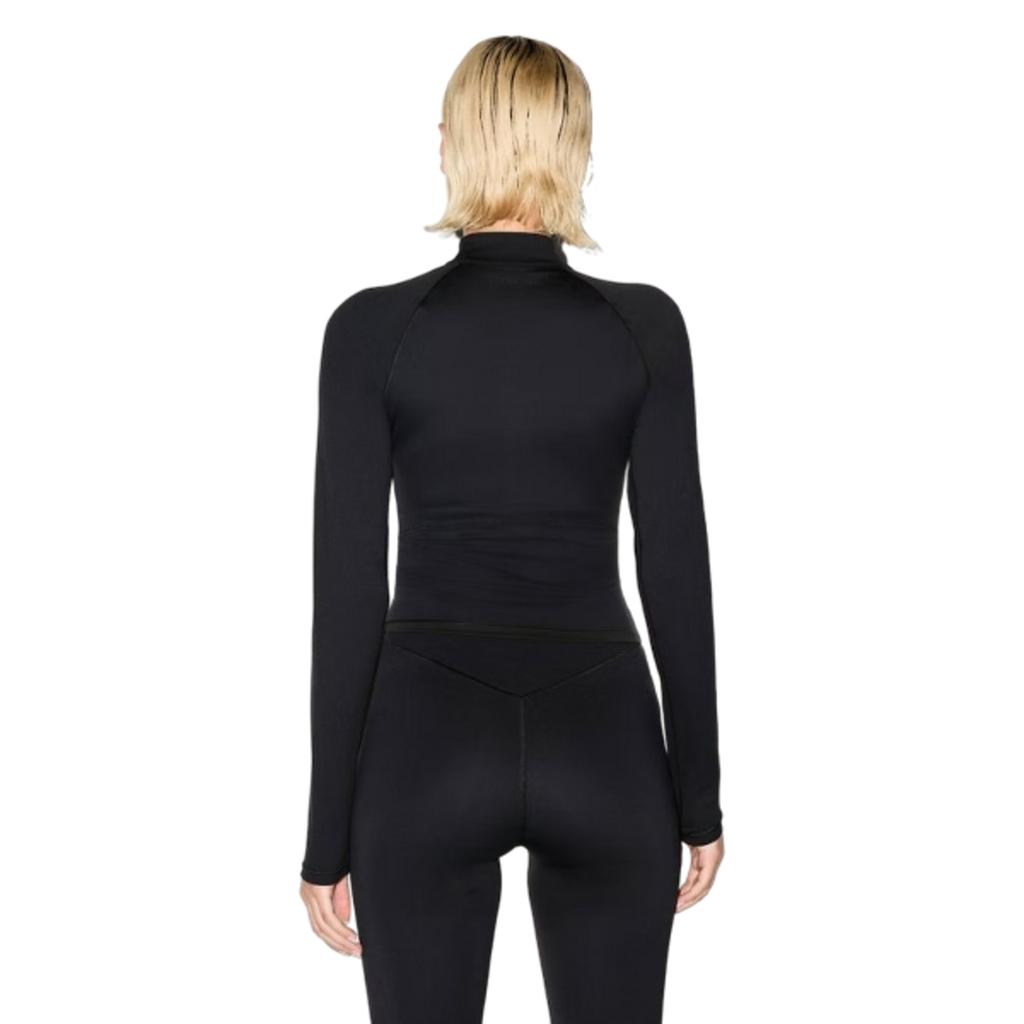 Nike X SKIMS Women's Matte Mock Neck Full Zip Jacket Obsidian