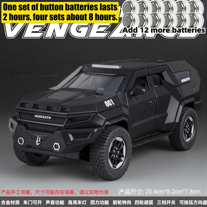 1:24 Rezvani Motors Vengeance Amerikanischer Premium Gepanzertes Geländewagen SUV Legierung Metall Druckguss Modellauto Simulation Miniatur Urlaub