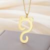 Cat Tail Pendant Necklace Stainless Steel Simple and Cute Cat Charm Women's Necklace Elegant Party Gift Jewelry