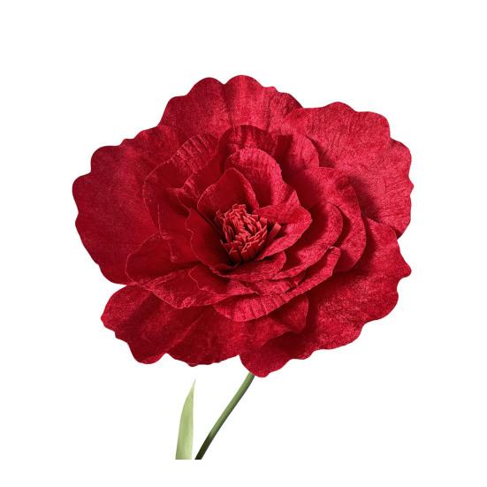 Large Artificial Peony Realistic Giant Fake Silk Flower Head with Stem Home Office Wedding Party Floral Arrangement Decoration