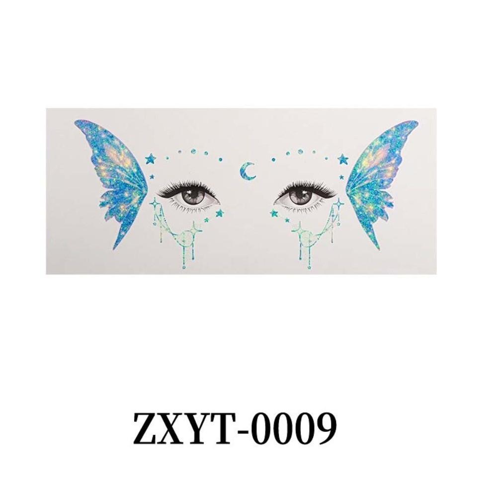 Realistic Glitter Butterfly Face Tattoo Waterproof Face Temporary Tattoo for Parties Concerts