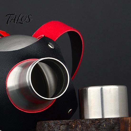 Gourd Shape Water Bottle 1500ml Stainless Steel Sports Travel Gym Chinese Retro-Inspired Eye-catching Style for Monkey King Game Fan Anti-scalding