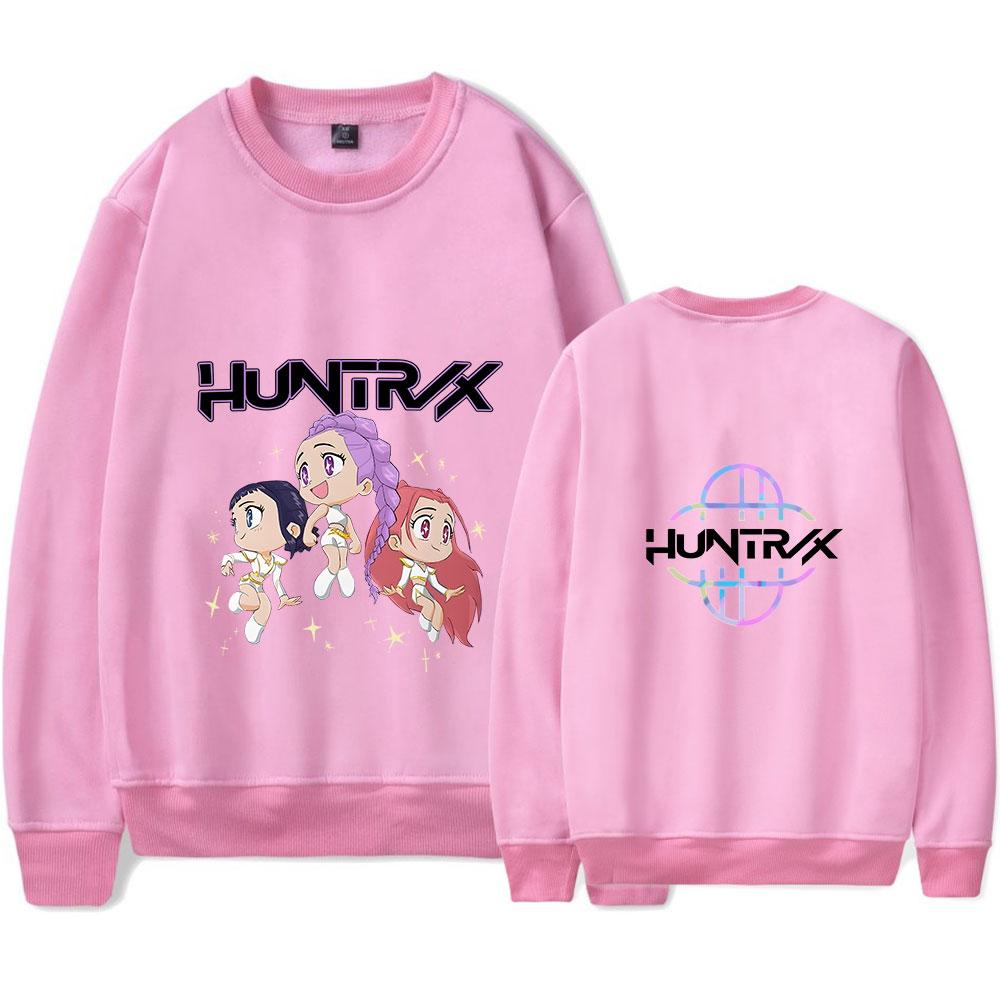 

Модный K-pop свитер с круглым вырезом «Охотники на демонов» для мужчин/женщин, худи в стиле Харадзюку, уличная одежда, толстовки, модные топы, повседневная одежда для подростков XXS розовый