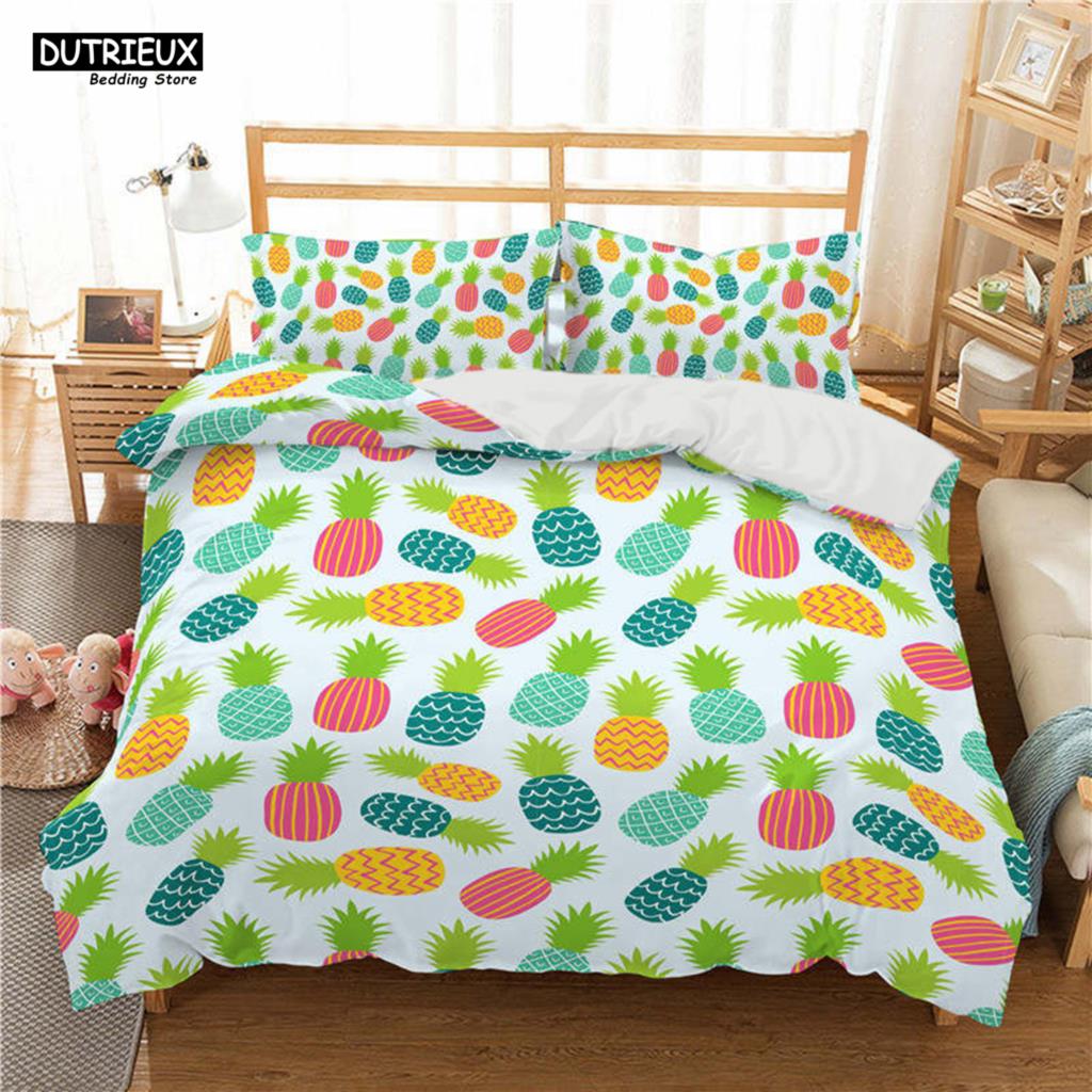Cactus Print Polyester Bedding Sets Child Kids Covers Boys Bed Linen Set For Teens King Size Bedding Set