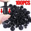 Lots Black Plastic Rivet Screws Universal Car Trunk Roof Trim Panel Fastener Clips Bumper Fender Rivets Fastener Push Pin Clip