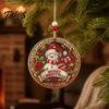 Christmas Gift Wrapping Tags Wooden Hanging Sign with Hemp Rope, Rustic Holiday Wall Decor Party Supplies for Home Decoration, Solid Wood Festive