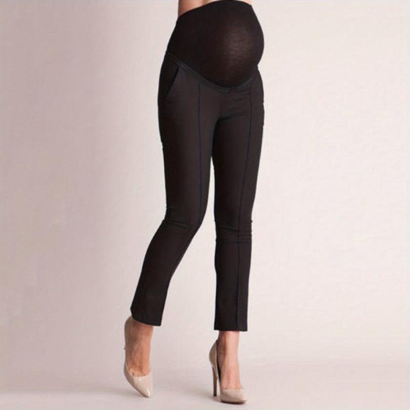 Solid Color Belly Support Maternity Pants S
