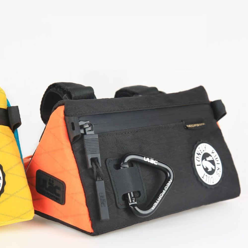 Large Capacity Bike Front Frame Bag Canvas Bike Triangle Head Bag  Mountain Road Bike