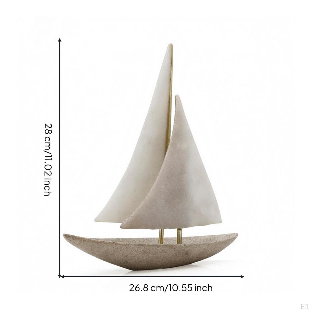 Sailboat Ornament Minimalist Sculpture Modern Boat Decoration for Homeowners, Decorators,