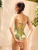 Bohemianbeullu Sage Green Tube One-Piece Swimsuit