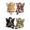 4Pcs Fairy Patchwork DIY Collection Handmade Make Winged Fairies Cloth Figurine Craft Decor & Handmade Present for Beginner