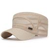 FashionSummer Men's Summer Hat Mesh Military Caps FlatTop Snapback Adjustable Baseball Cap Cadet ArmyMan Breathable Trucker Caps