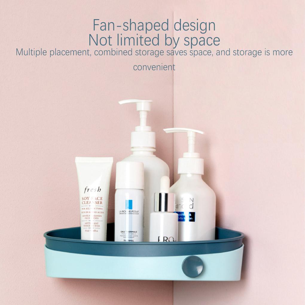 Wall Mounted Storage Holder Cloth Rack Organizer Drainer Tray Punch-free Shelf Hanger Shower Kitchen Household Bathroom