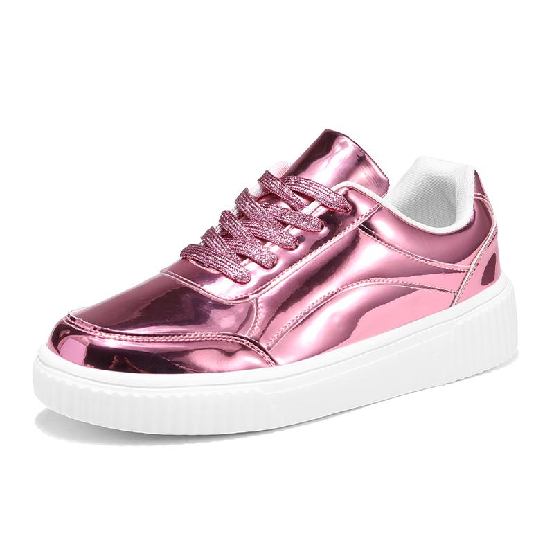 

Мужские Женские Зеркальная Кожа Кроссовки для Бега Уличные Легкие Кроссовки Повседневная Обувь для Ходьбы На шнуровке Нескользящие Спортивные Теннисные Кроссовки 39