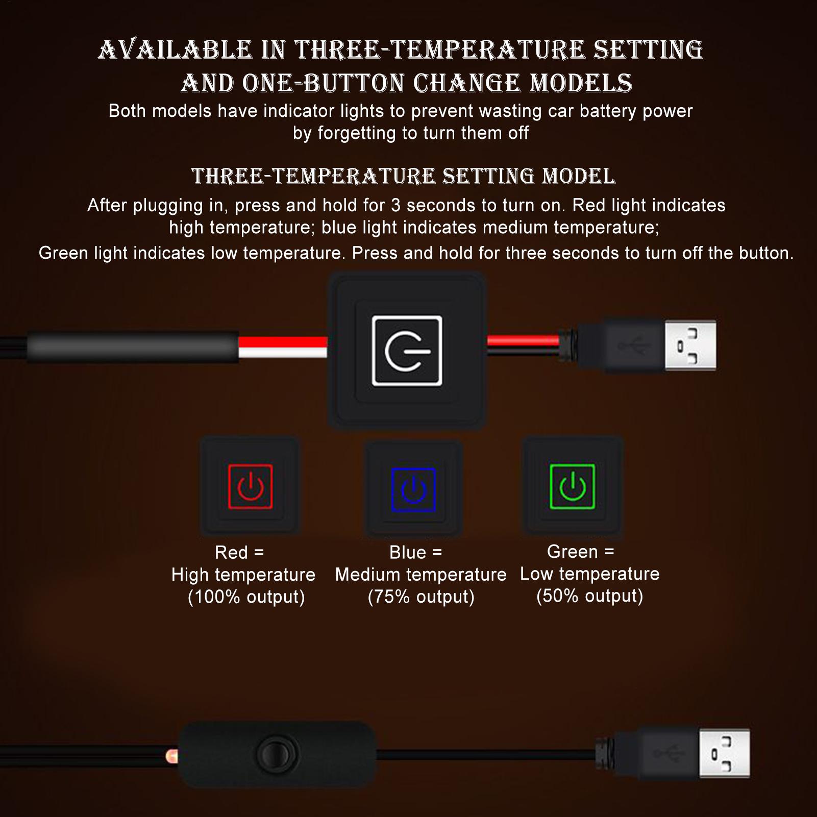 

Heated Handlebar Grips USB Powered Cycling Hand Heater Motorcycle Heated Grips Cover For Winter Cold Weather Scooter Dirt Bike China Mainland