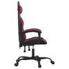 Gaming Chair Swivel Black and Burgundy Artificial Leather