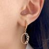 Kienl Trendige Rosegold Ethnische Braut Ohrhänger für Damen Vintage Hochzeit Natürlicher Zirkon Englische Ohrringe Täglicher Schmuck