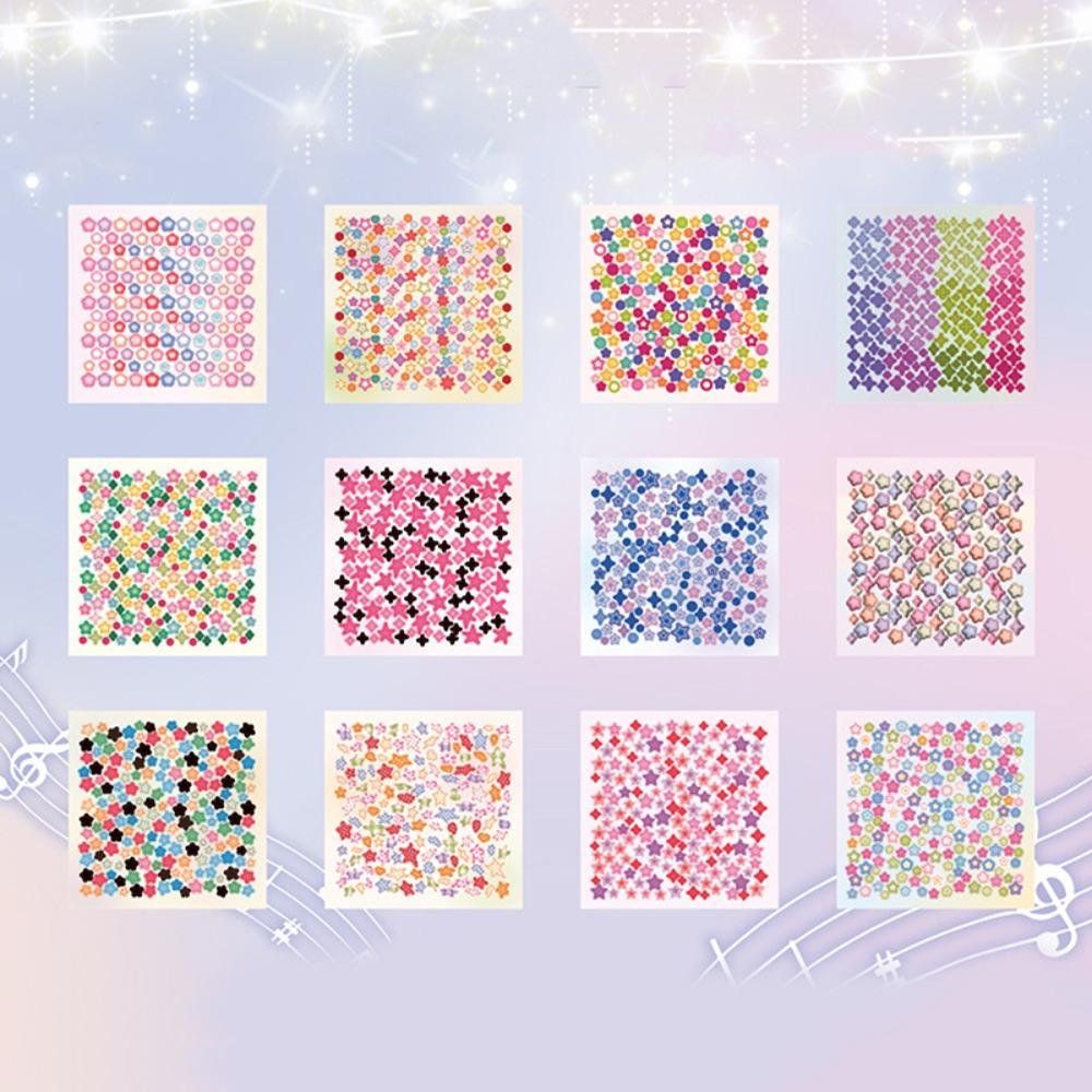 

24Pcs/Set Soft Embossed Nail Sticker Self Adhesive Cartoon Stickers for Nail Art Decoration 24Pcs фіолетовий