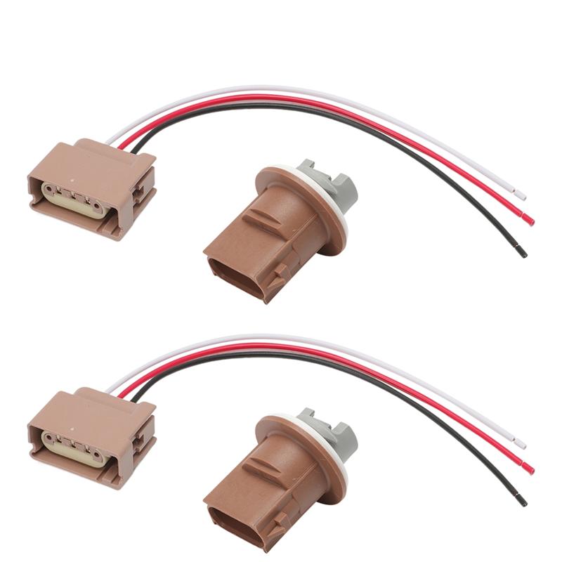 Ac29-Tail Light Signal Brake Lamp Socket Harness Set 2PCS For Ford F-150 F-250 F-350 Super For Duty Lincoln YF1Z13411CA