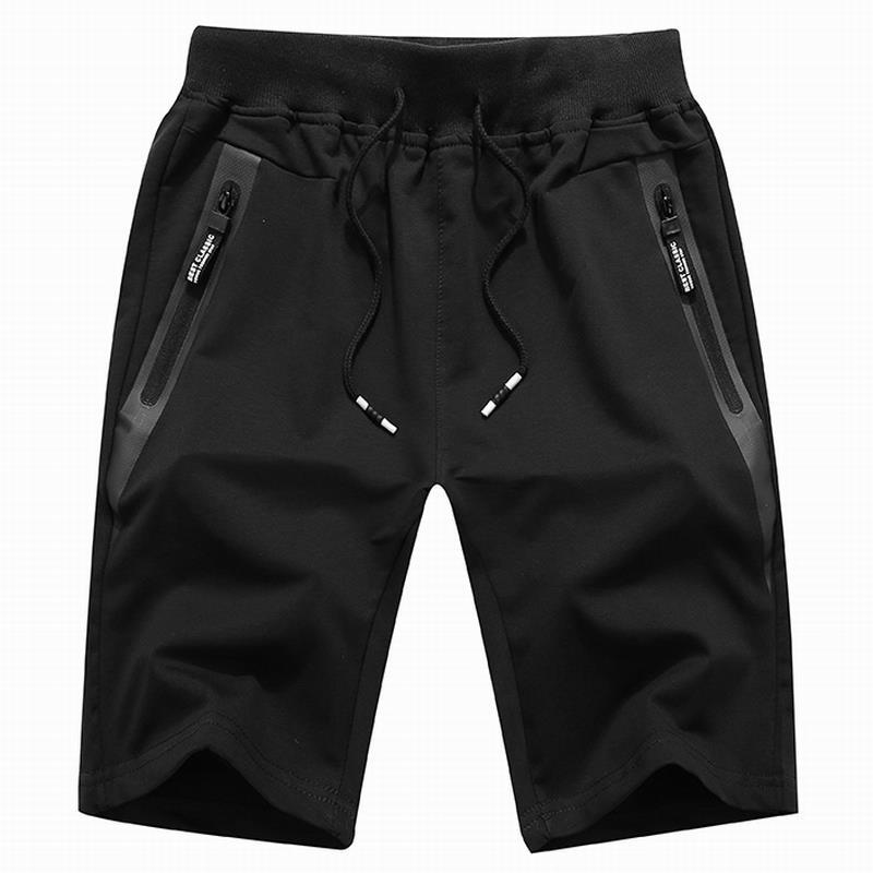 Shorts Men Summer Casual Men's Shorts Men's Zipper Pockets Plus Size Man Beach Short Pants Male Sport Cotton Sweatpants