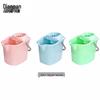 Commercial Square Plastic Mop Bucket with Wheels