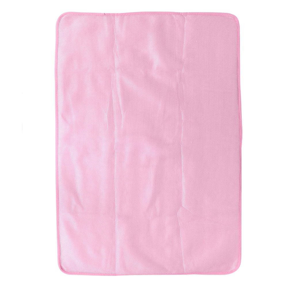 Summer Cotton Pet Dog Cat Breathable Mat Cooling Bed Sleeping Pad Pink(50x40cm)