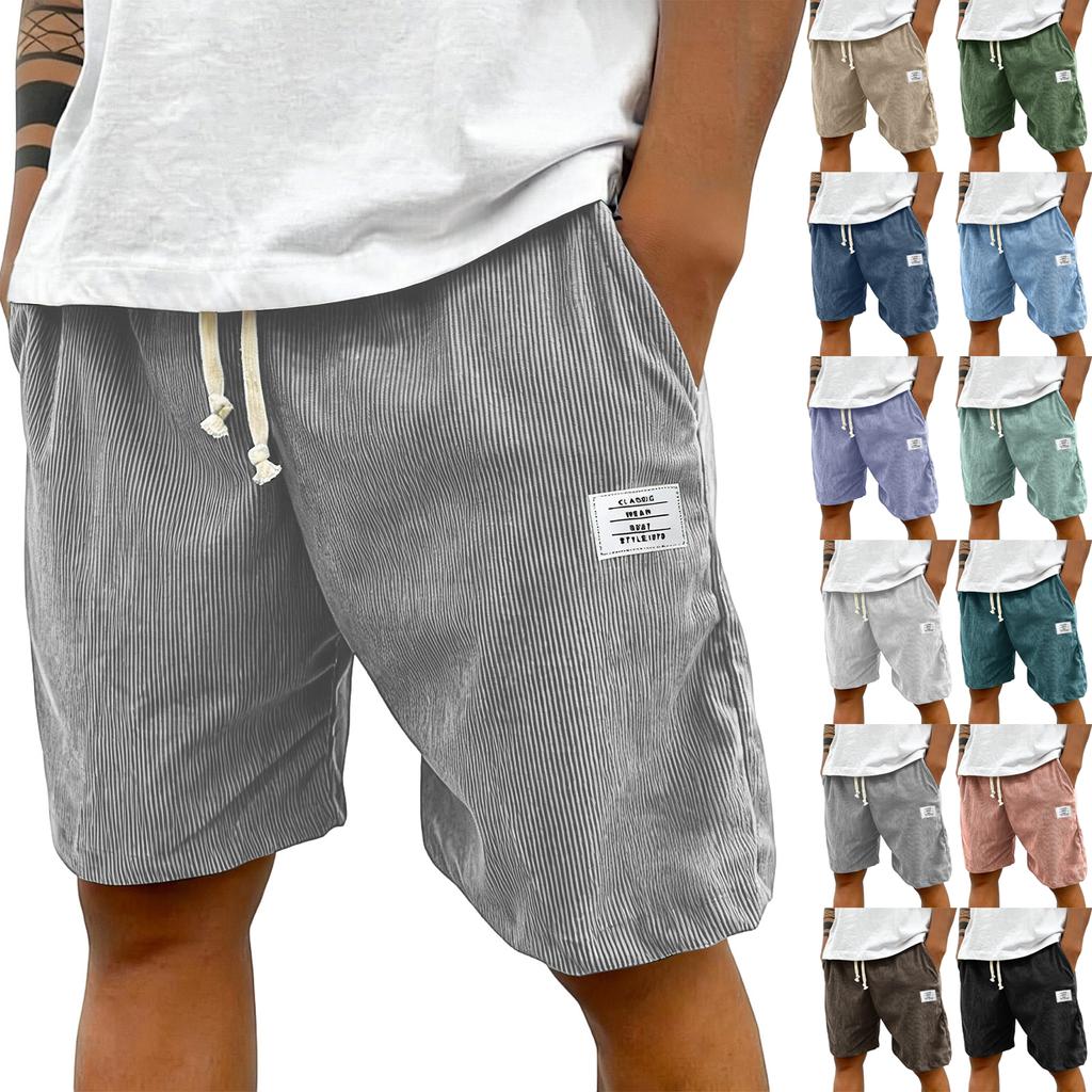 Men's Label Five-inch Pants Casual Pants Men's Drawstring Shorts