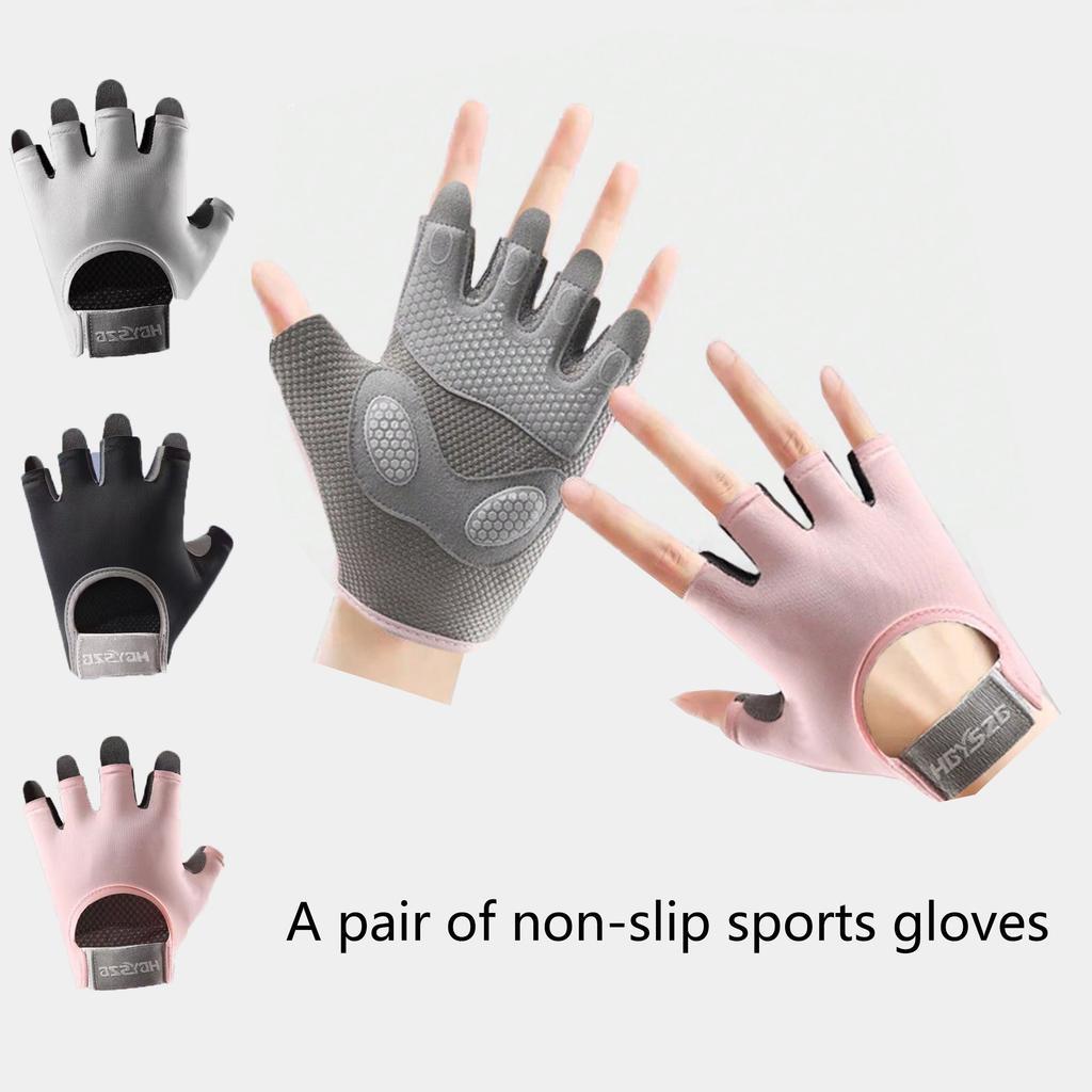 Pair of Sports Gloves with Anti-slip Sponge and Fashionable Fitness, Breathable Training Gloves