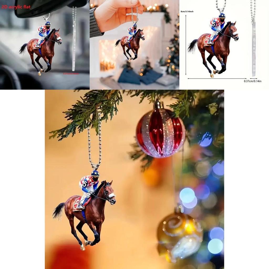 Fashionable Horse Acrylic Riding Enthusiast Car Decor Hanging Accent For Modern Vehicle Interiors