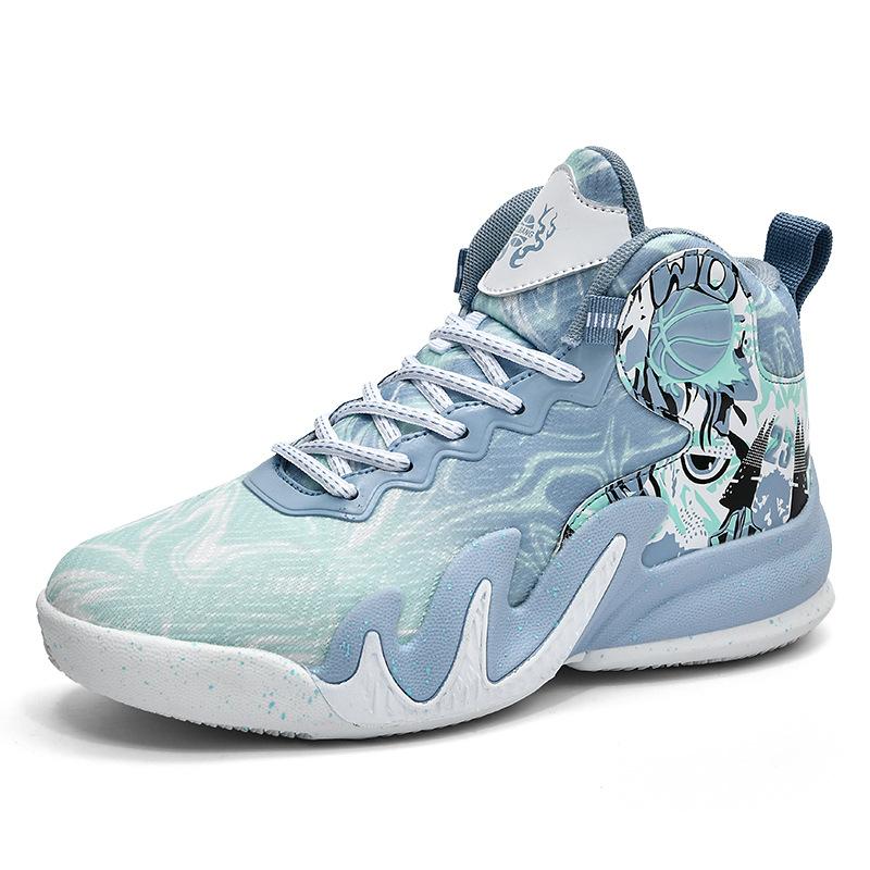 A 2025 Trend Spring and Autumn New Basketball Shoes Men's Children's High-top Sneakers Cement Floor Primary School Sports Shoes