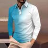Herre Langermet Knappelukking Krageskjorte Mote Casual Topp