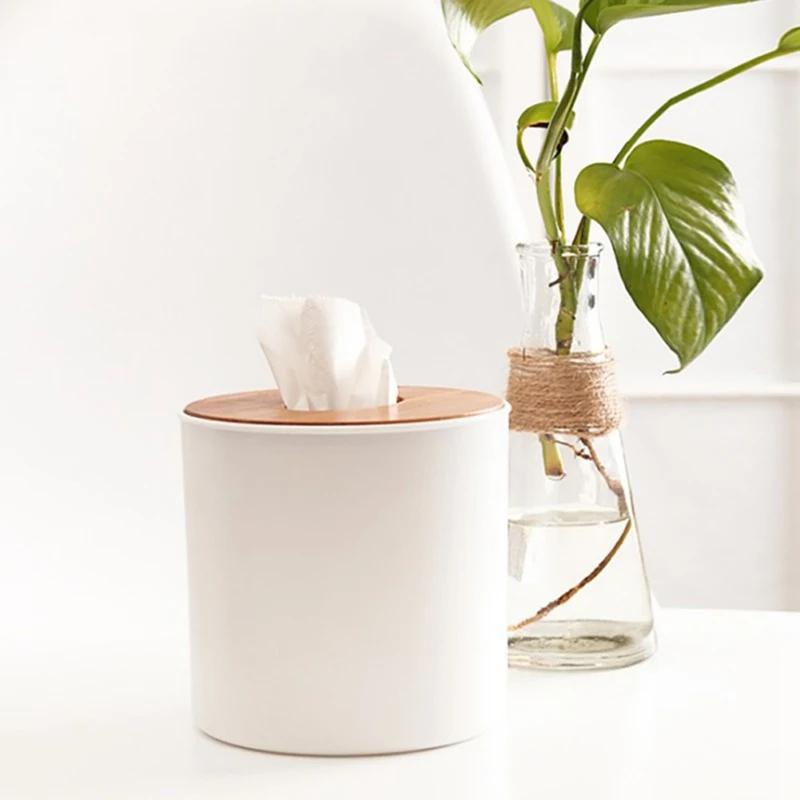 Portatovaglioli in Legno Massello Forma Quadrata Legno Plastica Scatola per Fazzoletti Custodia Casa Cucina Porta Carta Scatola Portaoggetti Accessori