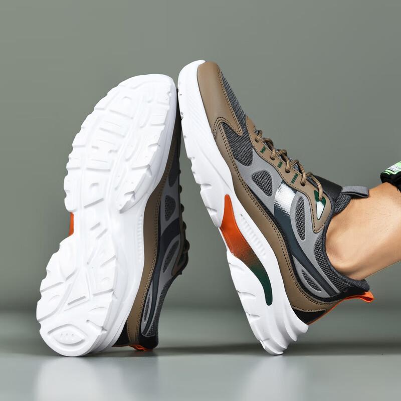 

Кроссовки Мужские Летние Дышащие Мужские Туфли 2025 Новые Модные Сетчатые Туфли Повседневные Легкие Кроссовки Ультралегкие Кроссовки для Бега 49 хаки