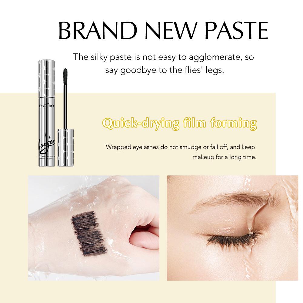 Longer Spray Silver Mascara Waterproof Sweat Resistant Thick Extended Warm Water Makeup Remover No Smudging No Clumping Mascara Beauty