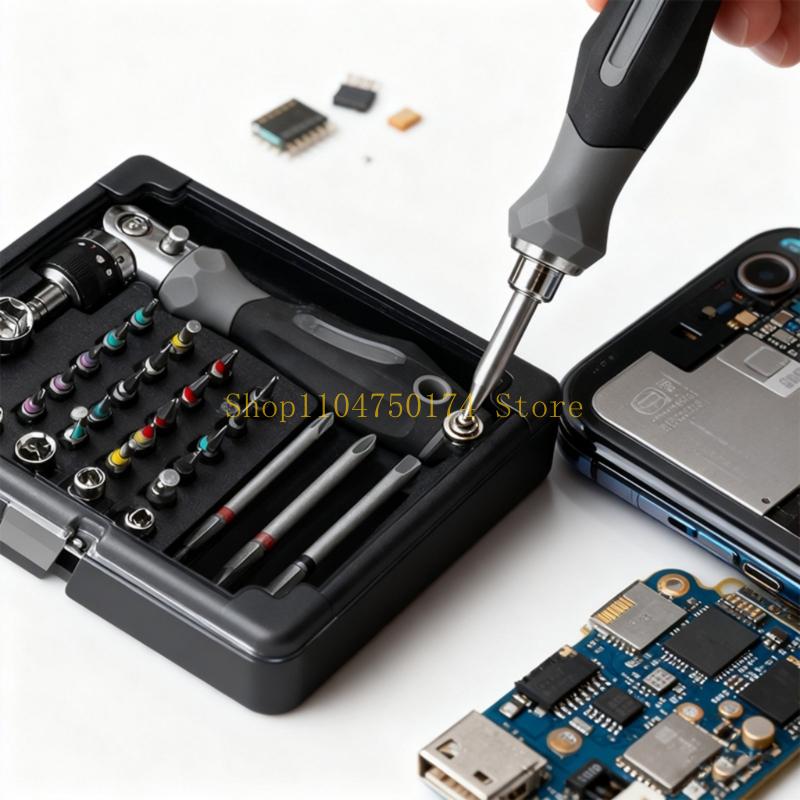 Ergonomic Ratchet Screwdriver Precisions Bit Heat Treated Steel Extendable Shaft For Mobile Phone top sale