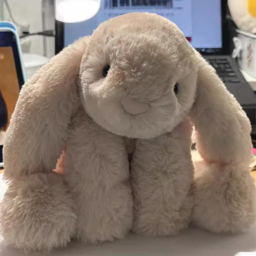 Cute Smudge Rabbit Toy for Children Plush Doll Super Soft PP Cotton Filled Birthday Gift 34cm