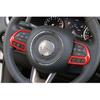 For Jeep Renegade 15-2023 Fiery Red Steering Wheel Button Control Frame Trim 2PC